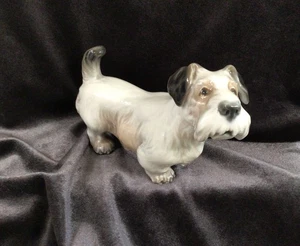 Vintage Copenhagen Dahl Jensen Percelain Sealham Terrier Hund Figur #1002 Dansk - Bild 1 von 8