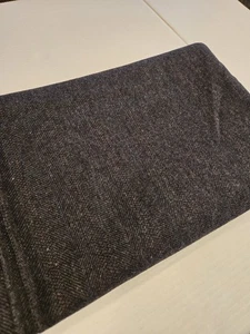 100% Wool Fabric 58" X 46" Charcoal Gray Chevron Herringbone  - Picture 1 of 3