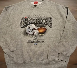 Vintage 2002 Oakland Raiders Sweatshirt Herren XXL AFC Champions Graphic Tee Crew grau - Bild 1 von 7