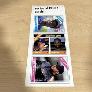 1991 Baseball Cards Magazine Insert Uncut Sheet Griffey, Jr Rookie Stars Clemens - Picture 1 of 2