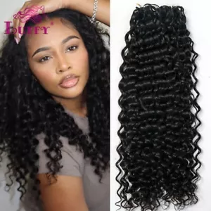 Extensión de cabello humano rizado sin nudos pre-separado pluma ganchillo cabello para mujer - Imagen 1 de 12