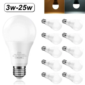 E27 LED Bulb 3W-25W Energy Saving Cool/Warm White Screw Ball Lamp Globe Light - Picture 1 of 21