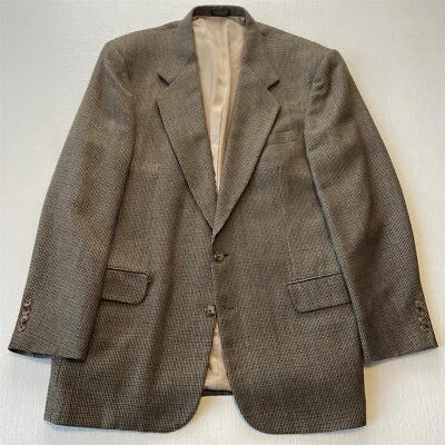 Chaqueta Blazer Abrigo Deportivo De Colección Oscar de la Renta 44L Marrón Suave Tejido Manta Tweed Foto 1 de 4