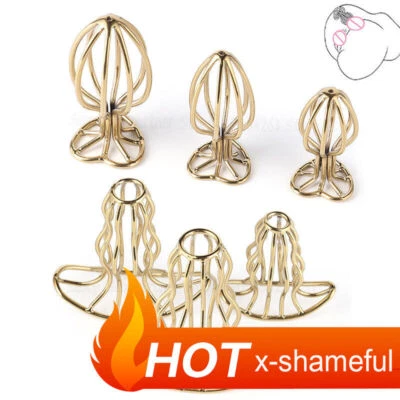 Gold Stainless Steel Hollow Anal Plug Metal Anal Dilator Butt Plug Gay Ass Plug - Image 1 of 4
