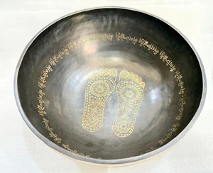 15 inches- 24 inches classic Black & golden attire Large standing feet bowl- - Picture 1 of 8
