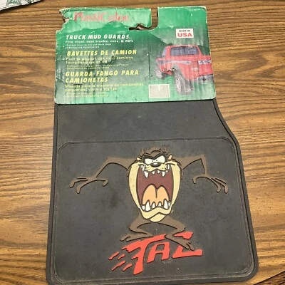 Taz Mud Guards Truck Flaps 10X14 Plasticolor Vtg Taz 1992 Tasmanian Devil New - Image 1 of 2