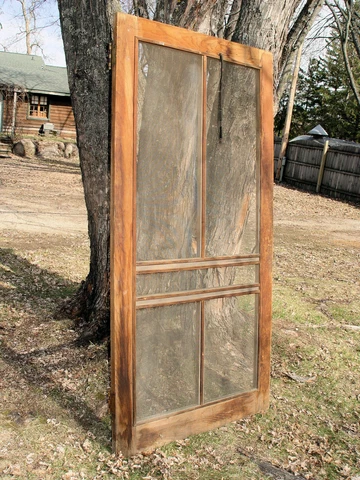 Vintage Salvage Wooden Country Screen Door Cover