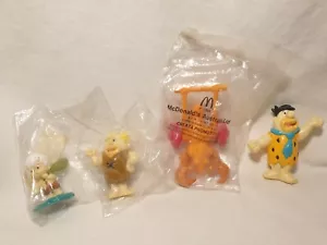 94' Flintstones McDonalds Happy Meal Fred Bambam Toy Vintage Mower Lot - Picture 1 of 10