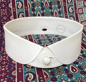 Vintage plastic shirt collar size 14 Aero Pearline Art Deco UNUSED but DAMAGED - Picture 1 of 5