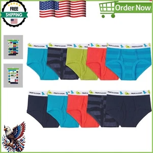 Boys' Assorted Colors Cotton Briefs - Comfortable Tag-Free 10 Pack for Toddler - Picture 1 of 4