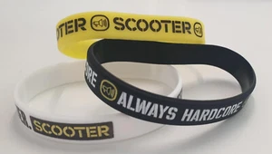 SCOOTER - 3er Set Silikonarmbänder mehrfarbig Bracelets Always hardcore NEU+OVP - Imagen 1 de 2