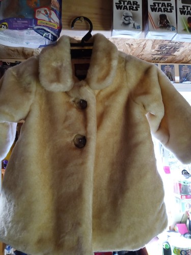 OFF WHITE Cappotto pelliccia sintetica bambina vecchia marina 2T bianco sporco beige