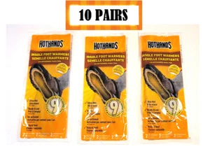 10er Pack HotHands Air Activated Indsole Fußwärmer - 9 Stunden Wärme - Neu - Bild 1 von 4