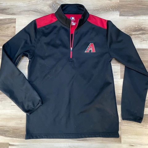Arizona Diamondbacks Shirt Mens Medium Fleece Pullover 1/4 Zip Mock Neck Cover