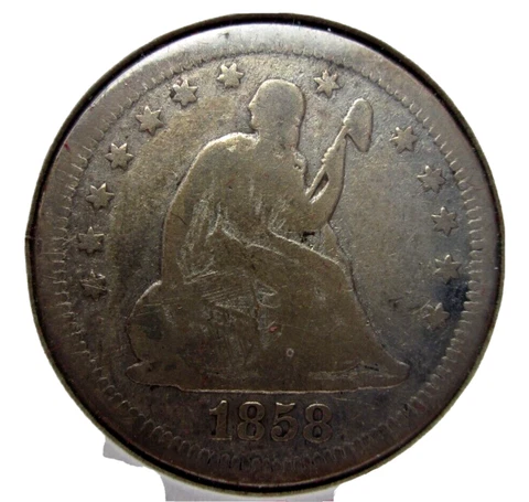 1858-S LIBERTY SEATED QUARTER 25c COIN SAN FRANCISCO MINT NICE RARE EARLY DATE Cover
