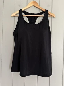 Costume da bagno nuovo senza etichette per tutti Tankini Top 18 nero costume da bagno racerback NUOVO - Foto 1 di 6