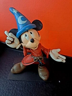 Mickey Mouse. Zauberlehrling. Figur.  90.er. 27cm. Handbemalt. 1,1kg. Micky Maus - Bild 1 von 4