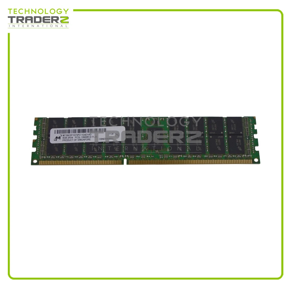 LOT OF 5 MT36KSF1G72PZ-1G4 Micron 8GB PC3-10600 DDR3-1333MHz ECC 2Rx4 Memory - Image 1 of 1