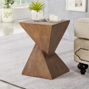 Mildew-proof Wooden Pedestal Accent Side Table Large Drink Table Home Furniture - Imagen 1 de 12