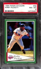 1994 Panini Stickers #96 KIRBY PUCKETT PSA 8 14710497