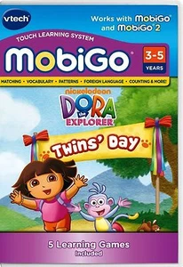 VTech MobiGo Learning Game Dora The Explorer Twins Day - Picture 1 of 1