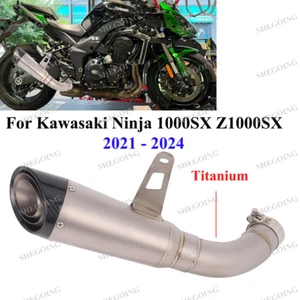 Slip On For Kawasaki Ninja 1000SX Z1000SX 21-25 Motorcycle Exhaust Titanium Pipe - Picture 1 of 5