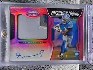 Jameson Williams 2022 Panini Certified #216 Pink Freshman Fabric RPA #/149 Auto - Picture 1 of 2