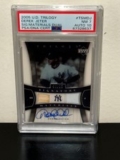 2005 Upper Deck Trilogy Signature Materials /75 AUTO relic bat patch DEREK JETER
