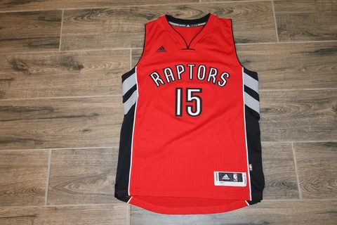 Vintage Toronto Raptors Amir Johnson NBA Basketball Jersey Adidas Swingman M Red Cover