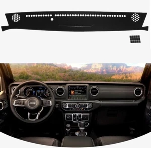 Flannel Dashboard Cover Nonslip Car Dash Board Mat Fit for 2018-2023 Jeep Wrangl - Picture 1 of 7