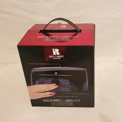 Red Carpet 美甲 SalonPro 5 手指 30 秒 LED 凝胶 LED 灯 (全新带盒)P — 第 1/4 张图片