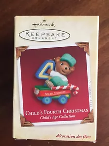 Oso Tren Sello Niño Cuarto 4to Adorno Navidad Colección Edad Infantil - Imagen 1 de 2
