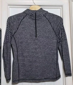 Sudadera con Capucha Lululemon Surge Cálida 1/2 Cremallera Para Hombre Talla XXL Gris Negro Rayas - Imagen 1 de 7