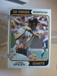 1974 Topps Baseballkarte #129 Chris Speier (88810) - Bild 1 von 2