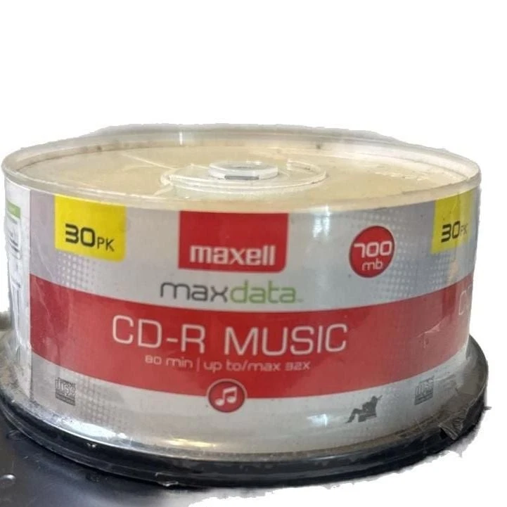 Maxell CD-R 80 Minute 700MB Music Gold Recordable Discs 30-Pack Spindle - Image 1 of 1