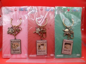 One Piece x Miniso Metal Keychain Exclusive Limited 3 piece set - Picture 1 of 6