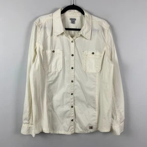 Carhartt Hemd mit Knopfleiste Größe Damen XL 16/18 elfenbeinfarben Taschen Utility - Bild 1 von 10