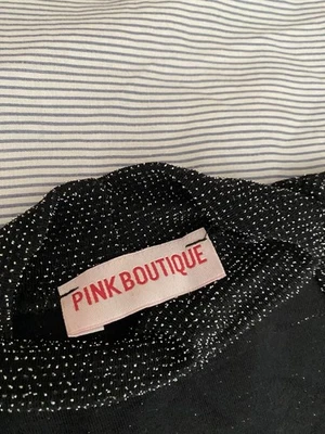 A Pink Boutique Shimmering Black Dress Size 8. - Image 1 of 2