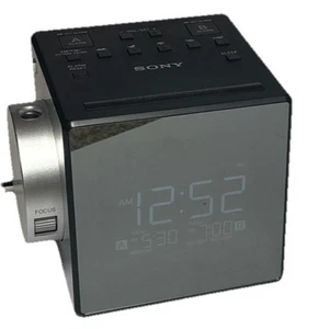 Sony ICF-C1PJ AM/FM Reloj Radio Blanco Ruido Máquina Tiempo Proyector Probado - Imagen 1 de 8