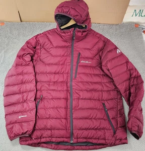 Eddie Bauer Stormdown 800 First Ascent Jacket XL Burgundy Goose Down - Picture 1 of 9