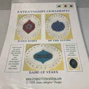 Extravagant Ornaments Susan Saltzgiver Designs Counted Cross Stitch Patterns - Picture 1 of 9