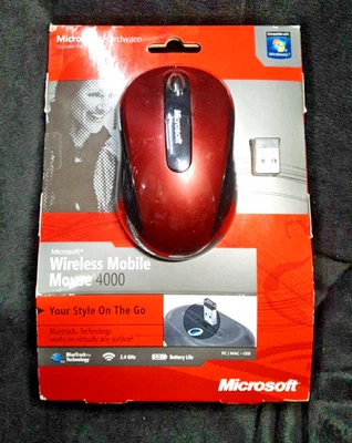 Microsoft Mobile Wireless Mouse 4000 Blue Track NEW FACTORY SEALED - Image 1 of 4