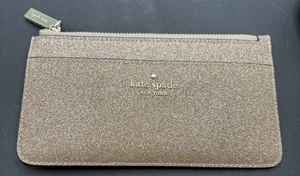 Kate Spade Gold Glitter Large Slim Cardholder Geldbörse NEU - Bild 1 von 6