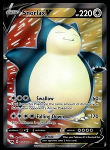 Snorlax V (arte completo) 197/202 SWSH01: Juego base espada y escudo Pokémon - Imagen 1 de 2