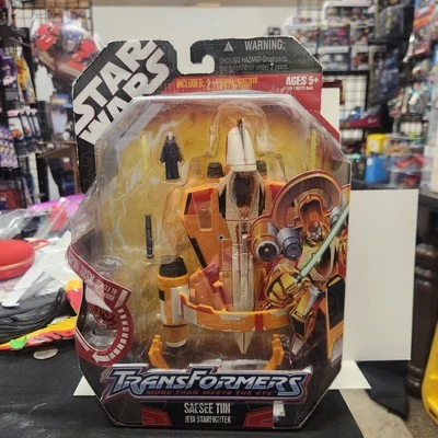 Hasbro Star Wars Transformers Saesee Tiin & Episode 2 Starfighter Action Figure - Image 1 of 4