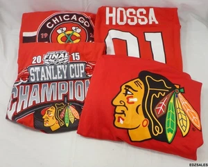 4 XL Blackhawks Hockey Shirts - 2015 Stanley Cup Champions, Hossa, Reebok - Picture 1 of 12