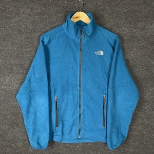 The North Face Mens Jacket Size M Blue Long Sleeve Activewear Full Zip Fleece - Picture 1 of 19