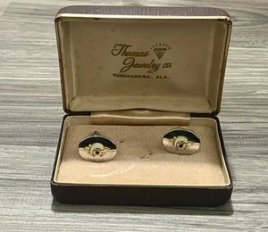 PAIR OF VINTAGE MASONIC SHRINERS CUFFLINKS W/ BOX TUSCALOOSA ALABAMA. - Picture 1 of 7