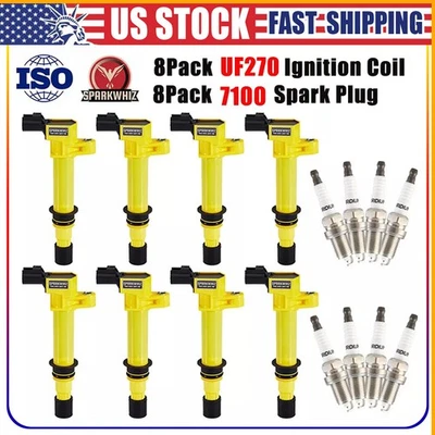 Set of 8 Ignition Coil Pack and Spark Plug For Dodge Ram 1500 4.7L V8 2002-2007 - Image 1 of 4