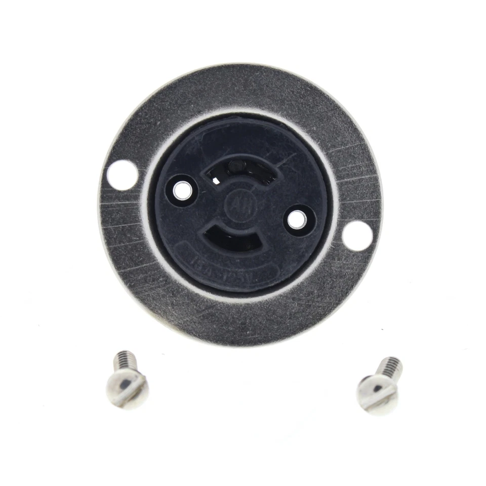 Arrow Hart Armored Midget Locking Flanged Outlet Nema ML-1R 15A 125V 7468 - Image 1 of 4